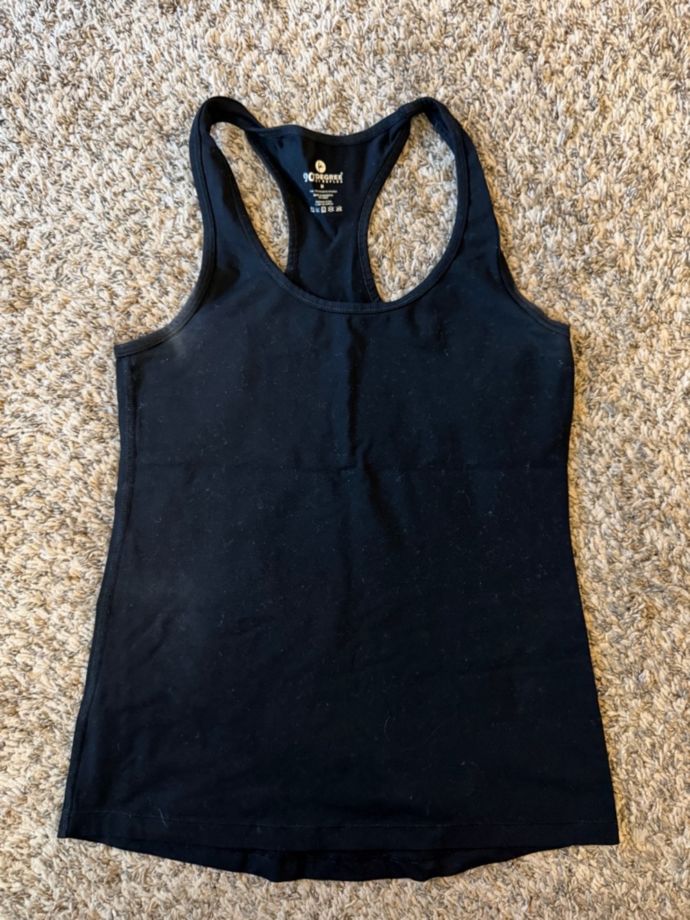 90 Degree By Reflex Black Racerback Tank Top